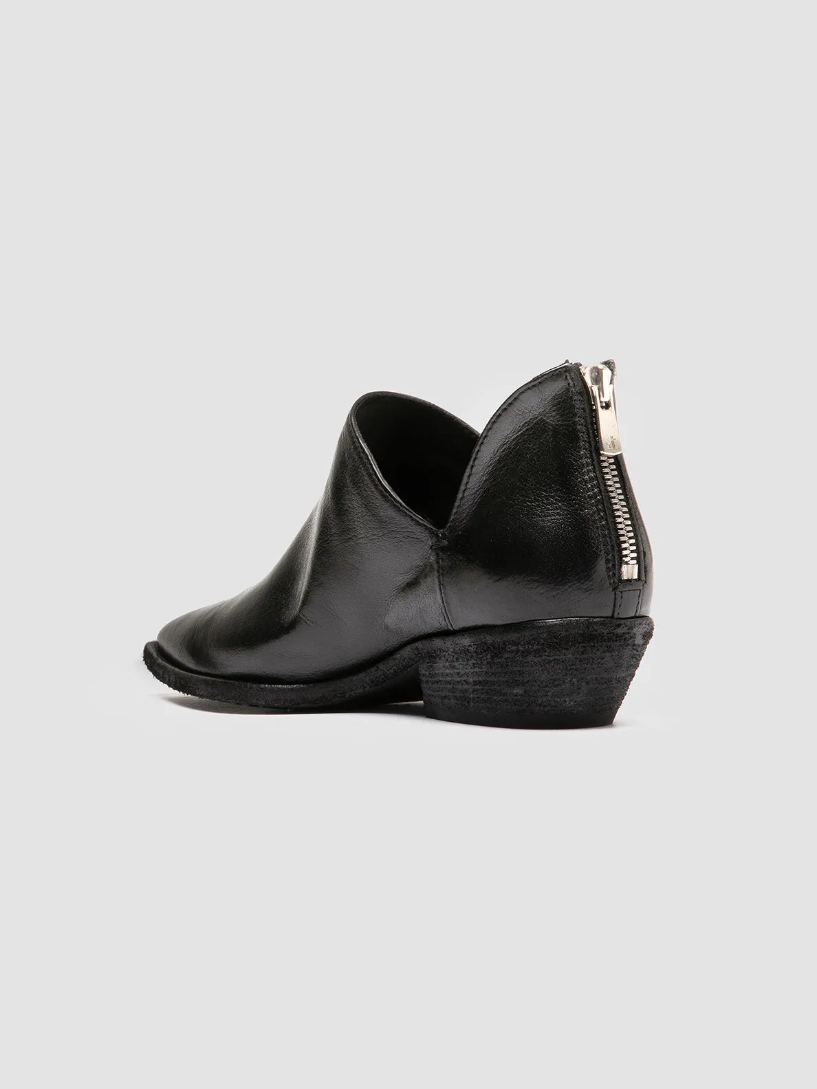 NOELIE DD 106 - Black Leather Zipped Boots