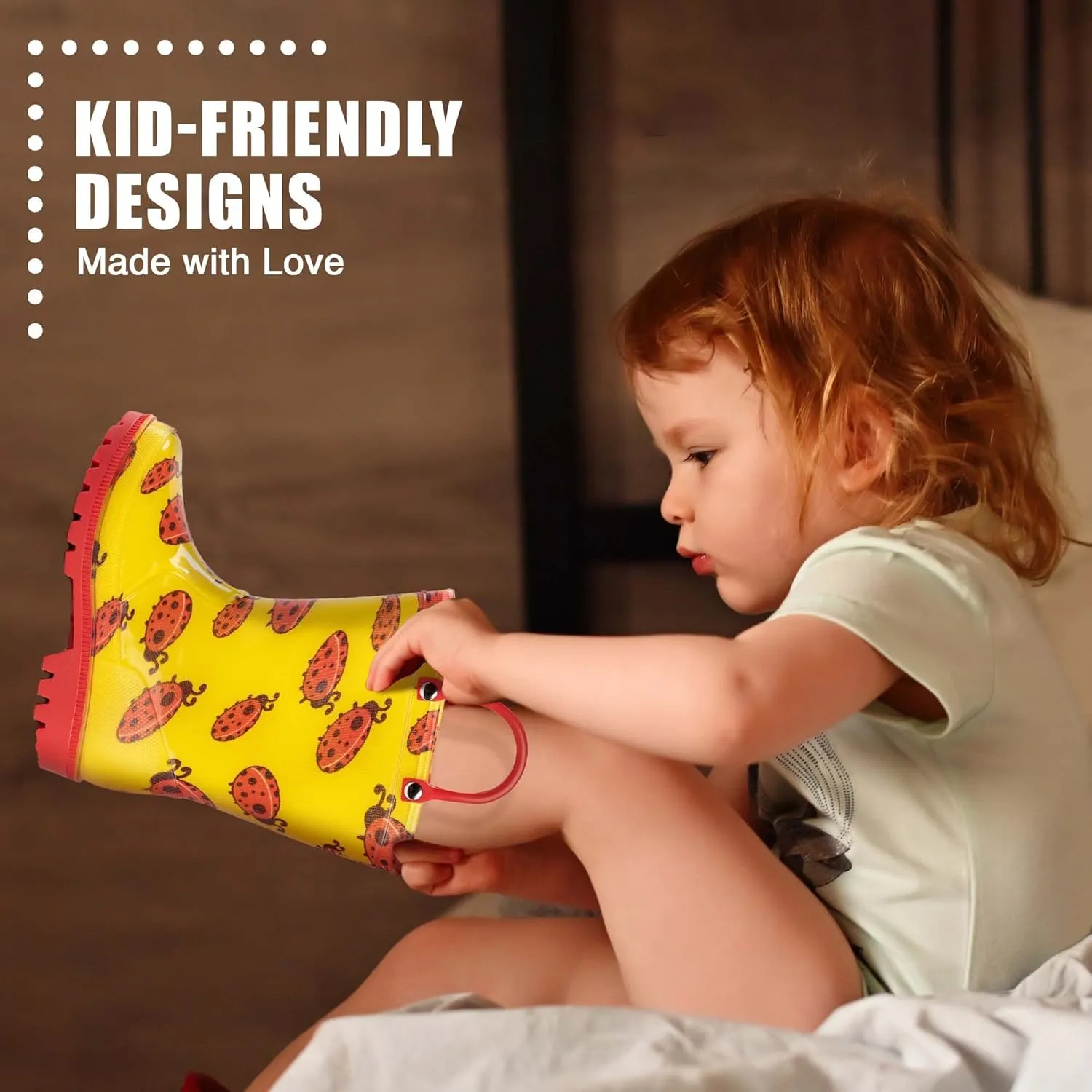NORTY PVC Rain Boots for Kids - Waterproof PVC Boots Boys and Girls Solid & Printed Rainboots for Toddlers and Kids