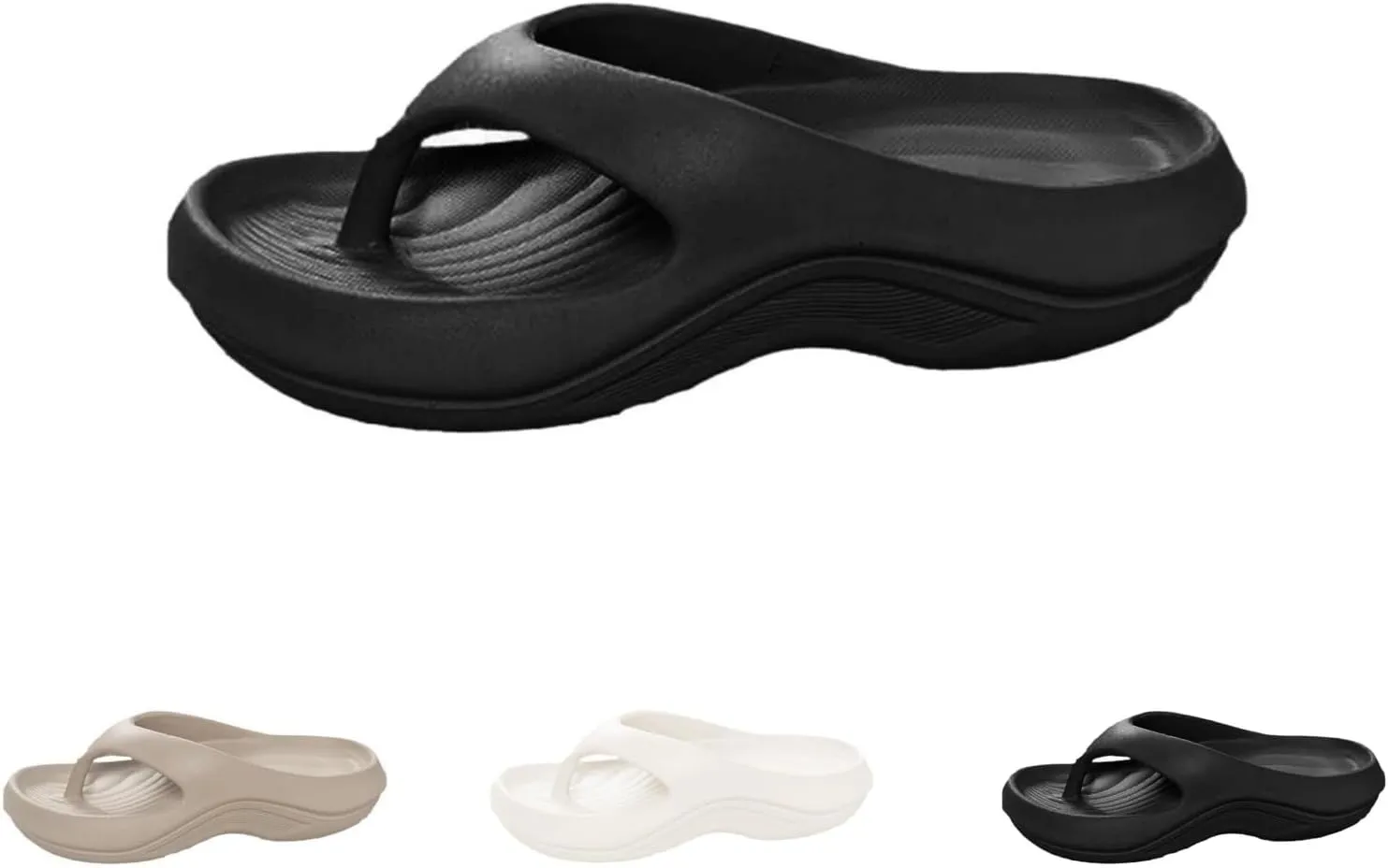 Orthopedic Sandals for Women Comfortable Flip Flops with Arch Support for Women Plantar Fasciitis Womens Pillow Soft Recovery Thong Sandals Dressy Slip On Summer Beach Shoes