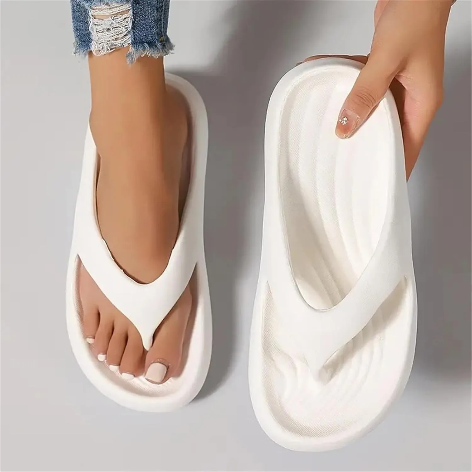 Orthopedic Sandals for Women Comfortable Flip Flops with Arch Support for Women Plantar Fasciitis Womens Pillow Soft Recovery Thong Sandals Dressy Slip On Summer Beach Shoes
