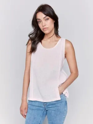Petal Pink Linen Shell