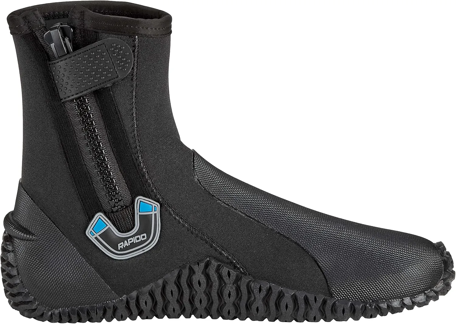 Phantom Aquatics Rapido Boutique Collection Wise Neoprene Wetsuit Zipper Dive Boot, Great Scuba Diving Snorkeling Surf Boots | Anti-Slip Rubber Sole Booties for Men and Women (3mm / 5mm / 7mm)