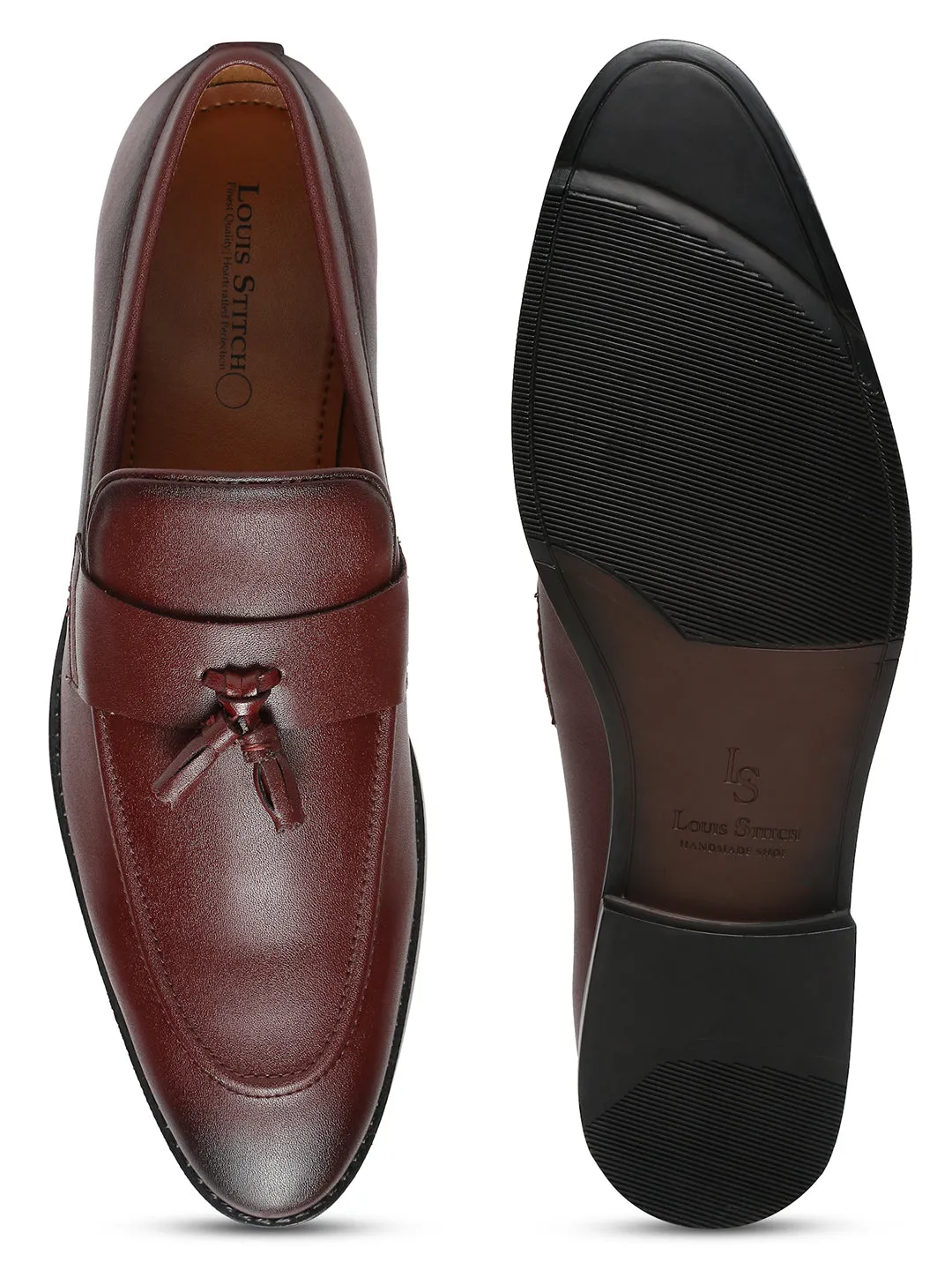Rosewood Tassel Style Comfortable Moccasins for Men