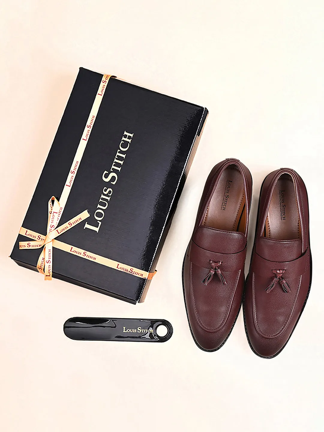 Rosewood Tassel Style Comfortable Moccasins for Men