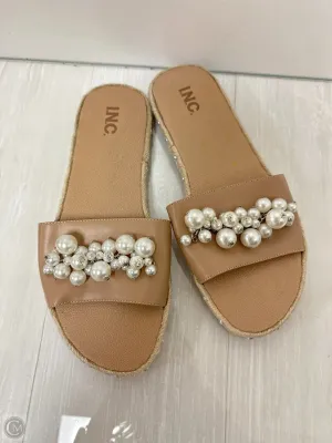 Sandals Flats By Inc In Tan, Size: 12