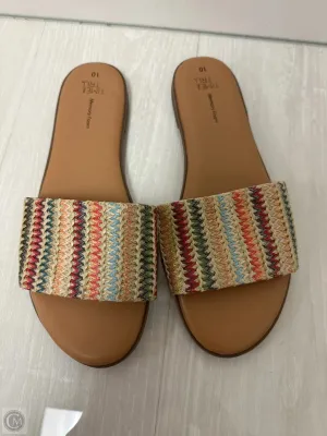 Sandals Flats By Time And Tru In Multi-colored, Size: 10