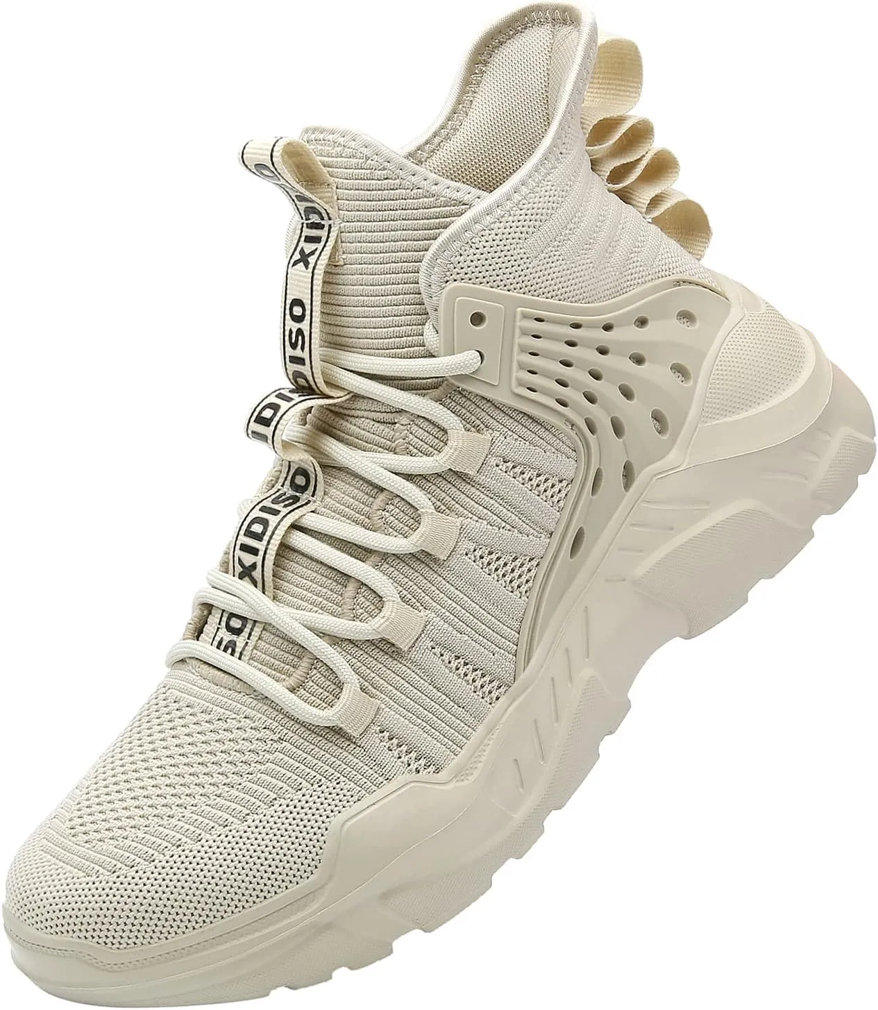 SANNAX Fashion Mens Walking Running Shoes High Top Sock Sneakers Stylish Tennis Shoes Non Slip Lightweight Athletic Sports Gym Shoes