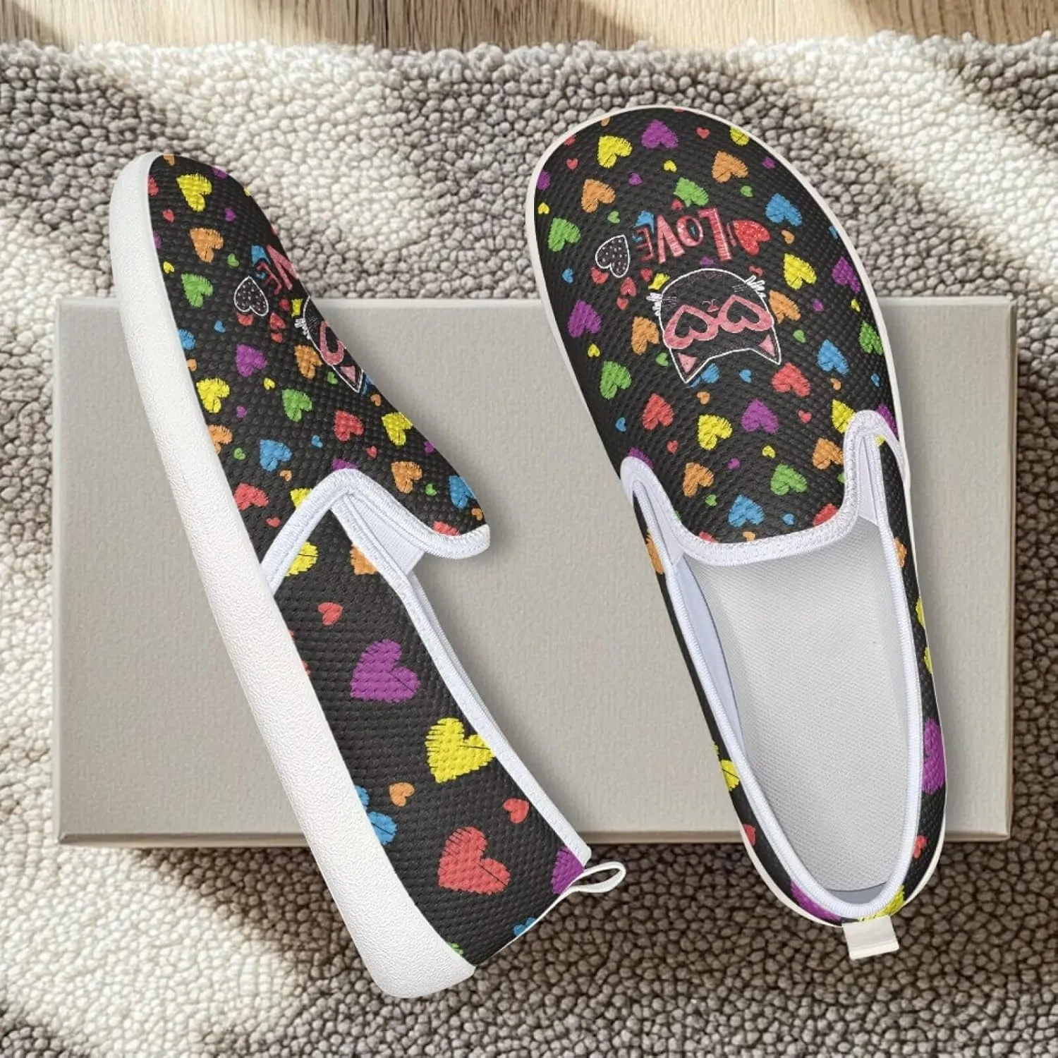 Slip On Shoes for Women Stylish Casual Sneakers Loafers Comfort Zero Drop Flat Walking Sneakers Lightweight Gym Workout Running
