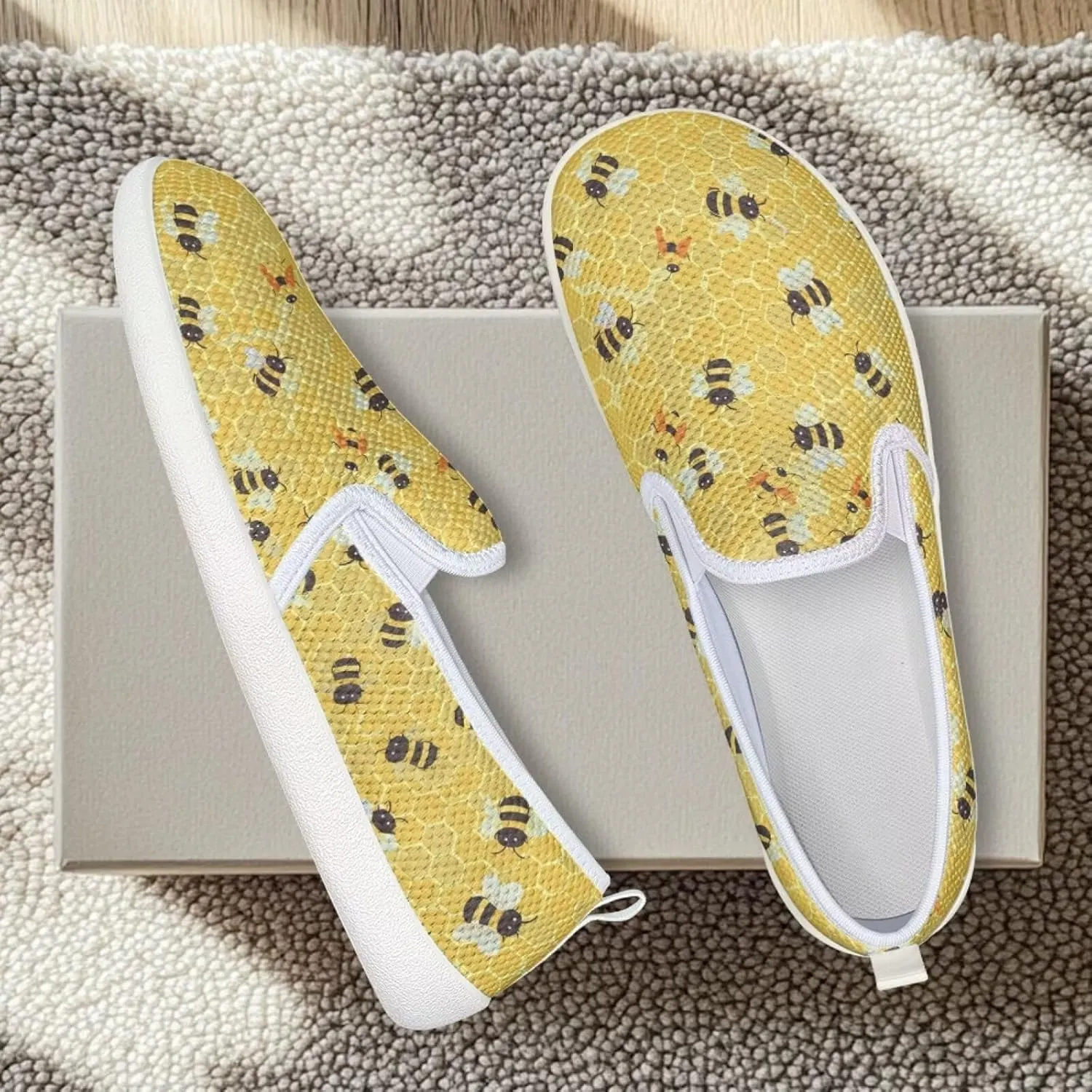Slip On Shoes for Women Stylish Casual Sneakers Loafers Comfort Zero Drop Flat Walking Sneakers Lightweight Gym Workout Running