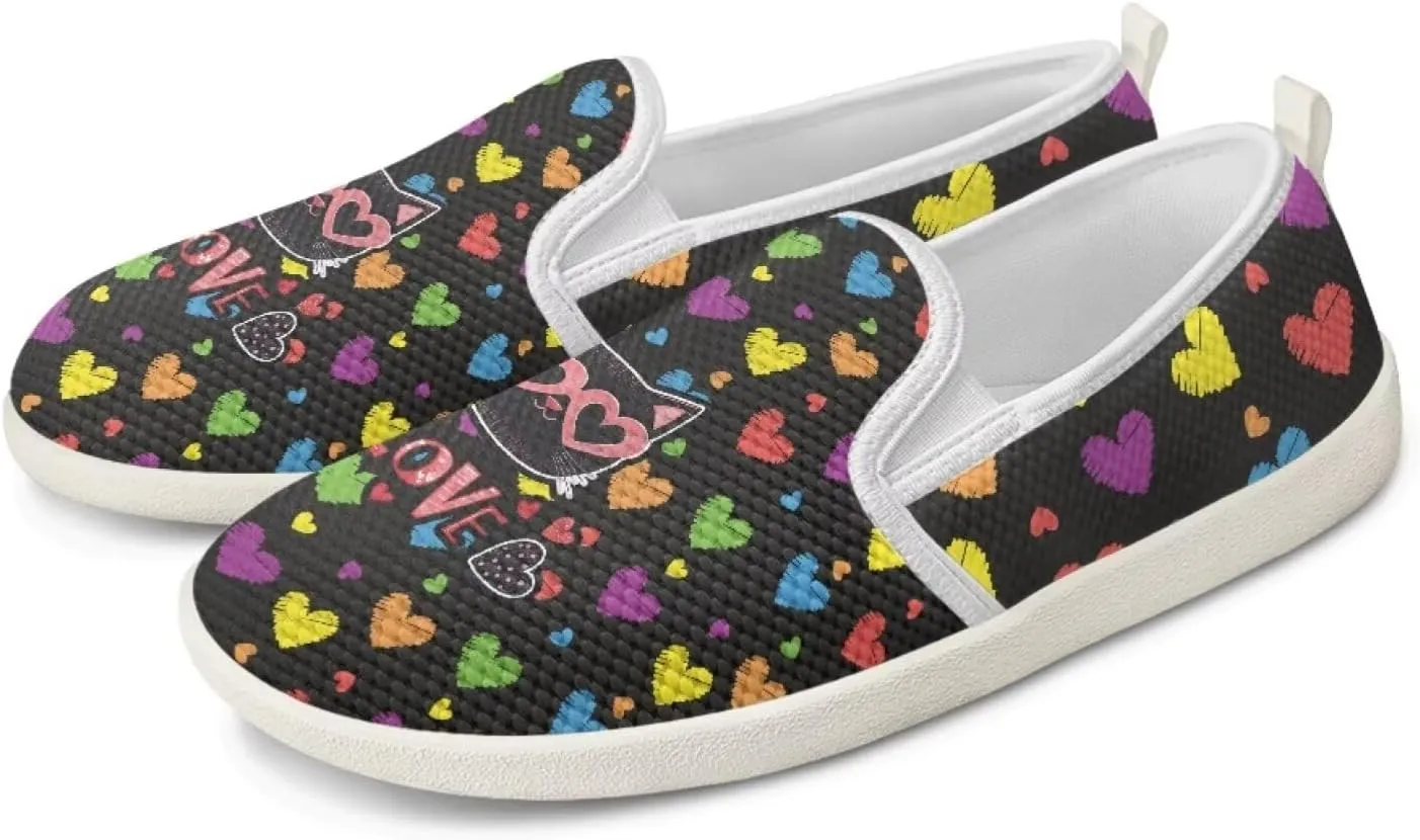 Slip On Shoes for Women Stylish Casual Sneakers Loafers Comfort Zero Drop Flat Walking Sneakers Lightweight Gym Workout Running