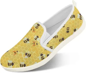 Slip On Shoes for Women Stylish Casual Sneakers Loafers Comfort Zero Drop Flat Walking Sneakers Lightweight Gym Workout Running
