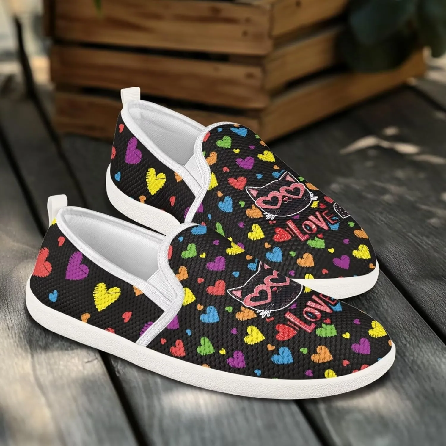 Slip On Shoes for Women Stylish Casual Sneakers Loafers Comfort Zero Drop Flat Walking Sneakers Lightweight Gym Workout Running