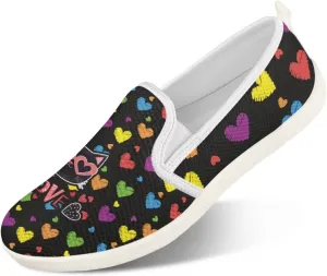 Slip On Shoes for Women Stylish Casual Sneakers Loafers Comfort Zero Drop Flat Walking Sneakers Lightweight Gym Workout Running