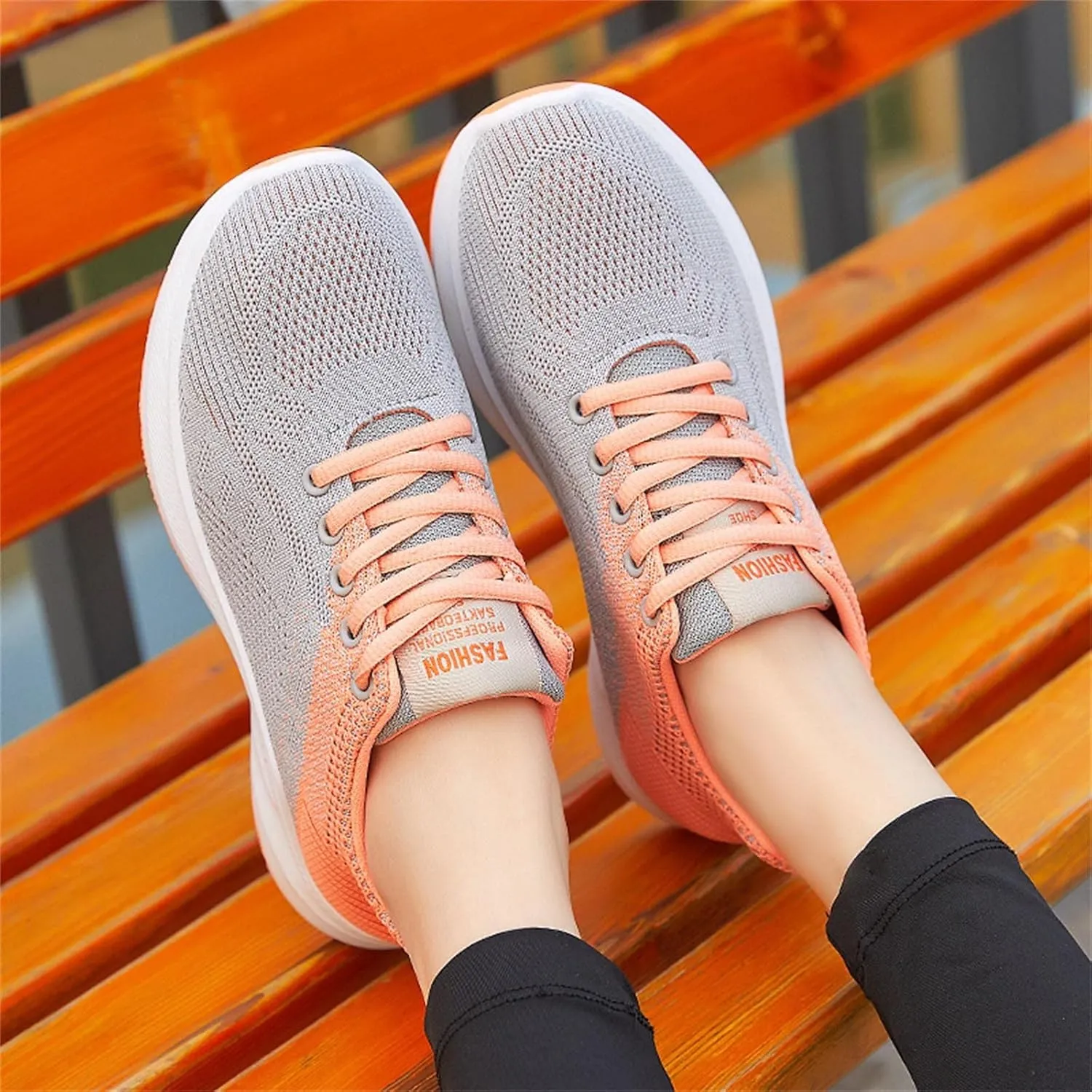 Sneakers for Women Walking Shoes Casual Lace Up Running Shoes for Women Slip On Men Casual Shoes Platform Sneakers Brown Tennis Shoe Cross Trainer Shoe