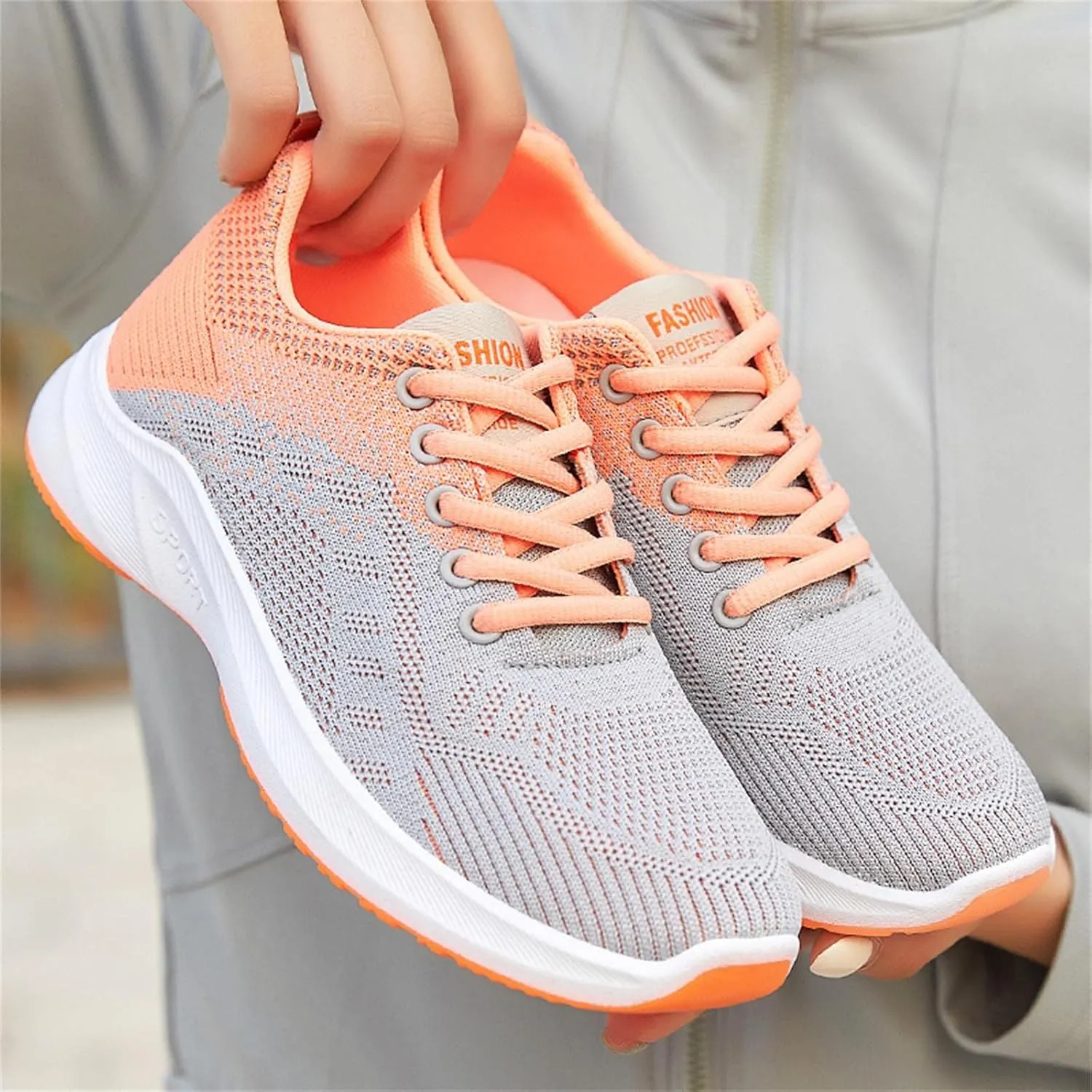 Sneakers for Women Walking Shoes Casual Lace Up Running Shoes for Women Slip On Men Casual Shoes Platform Sneakers Brown Tennis Shoe Cross Trainer Shoe