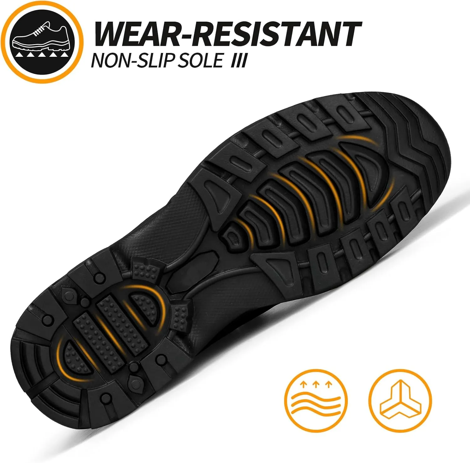 Steel Toe Boots for Men Work Boots for Men Breathable High Top Work Shoes Lightweight Indestructible Safety Shoes Industry Construction Safety Footwear
