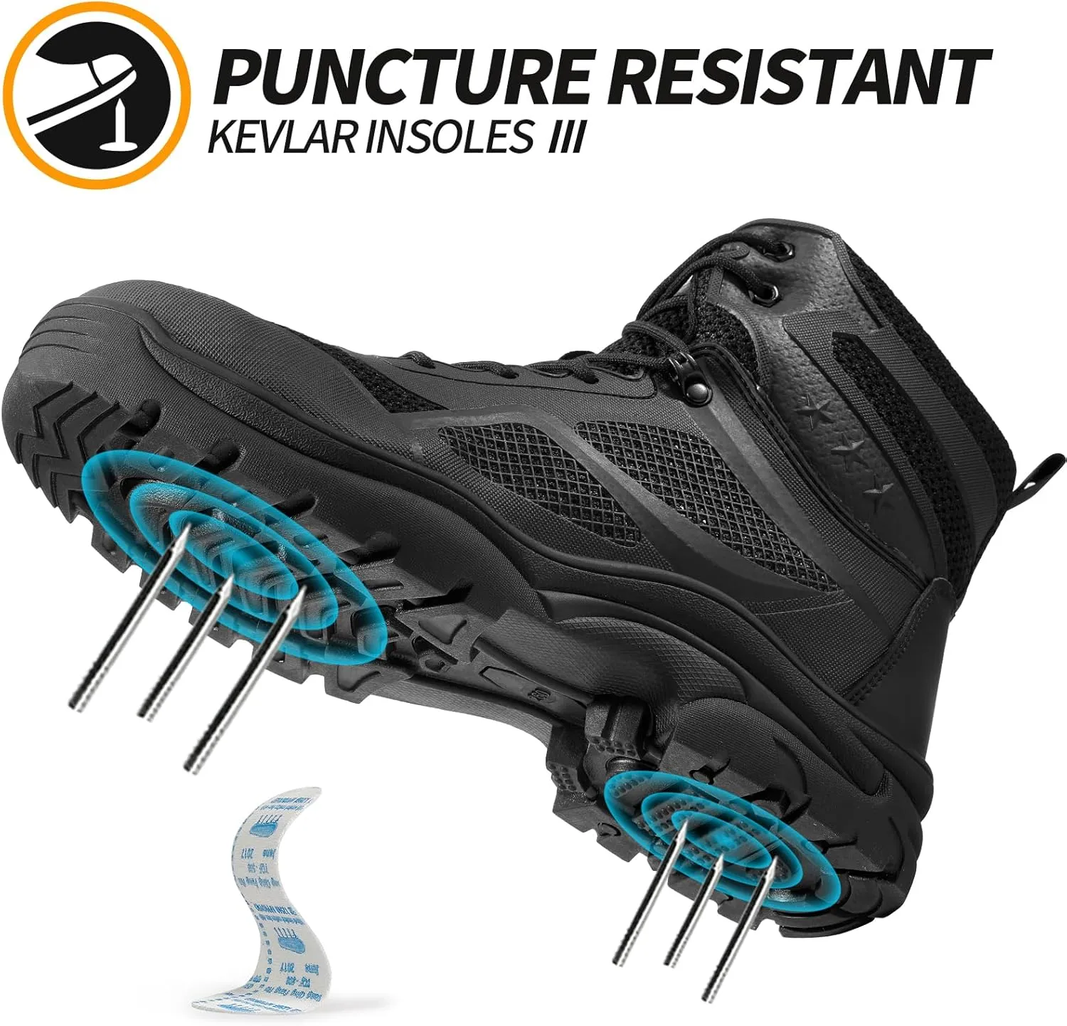 Steel Toe Boots for Men Work Boots for Men Breathable High Top Work Shoes Lightweight Indestructible Safety Shoes Industry Construction Safety Footwear