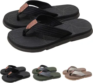 Summer Beach Flip Flops for Mens Comfort Thong Slippers Open-Toe Shoes Outdoor Water Resistant Lightweight Sandals