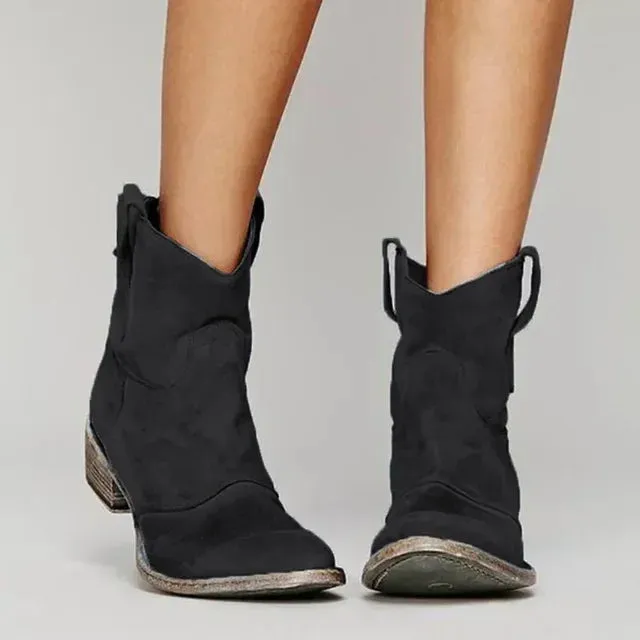 Vintage Cowboy Ankle Boots