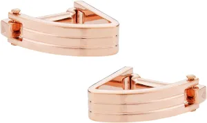 Wedge Rose Gold Wrap Around Cufflinks with Travel Presentation Gift Box