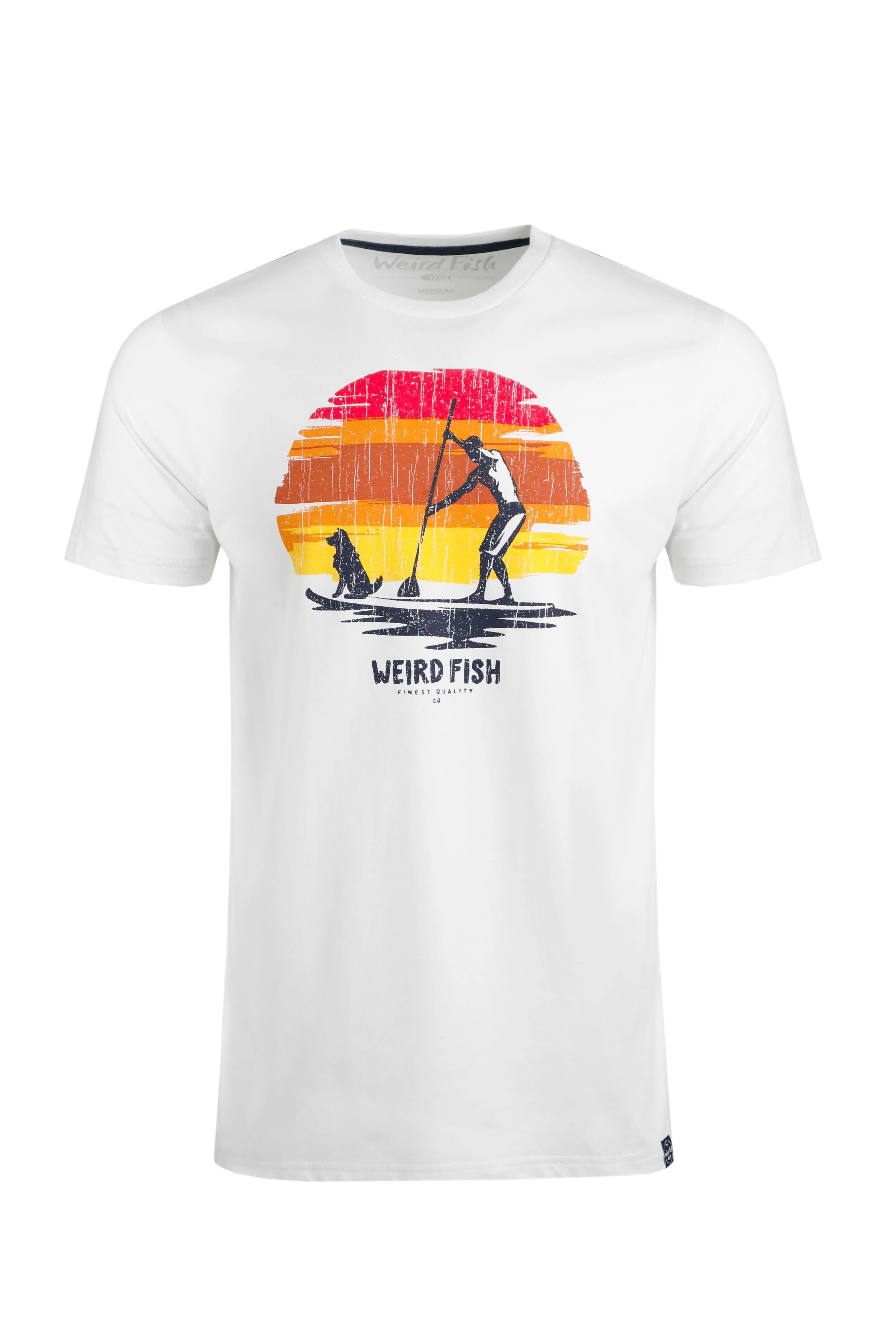 Weird Fish What Sup Eco Graphic Tee- Dusty White