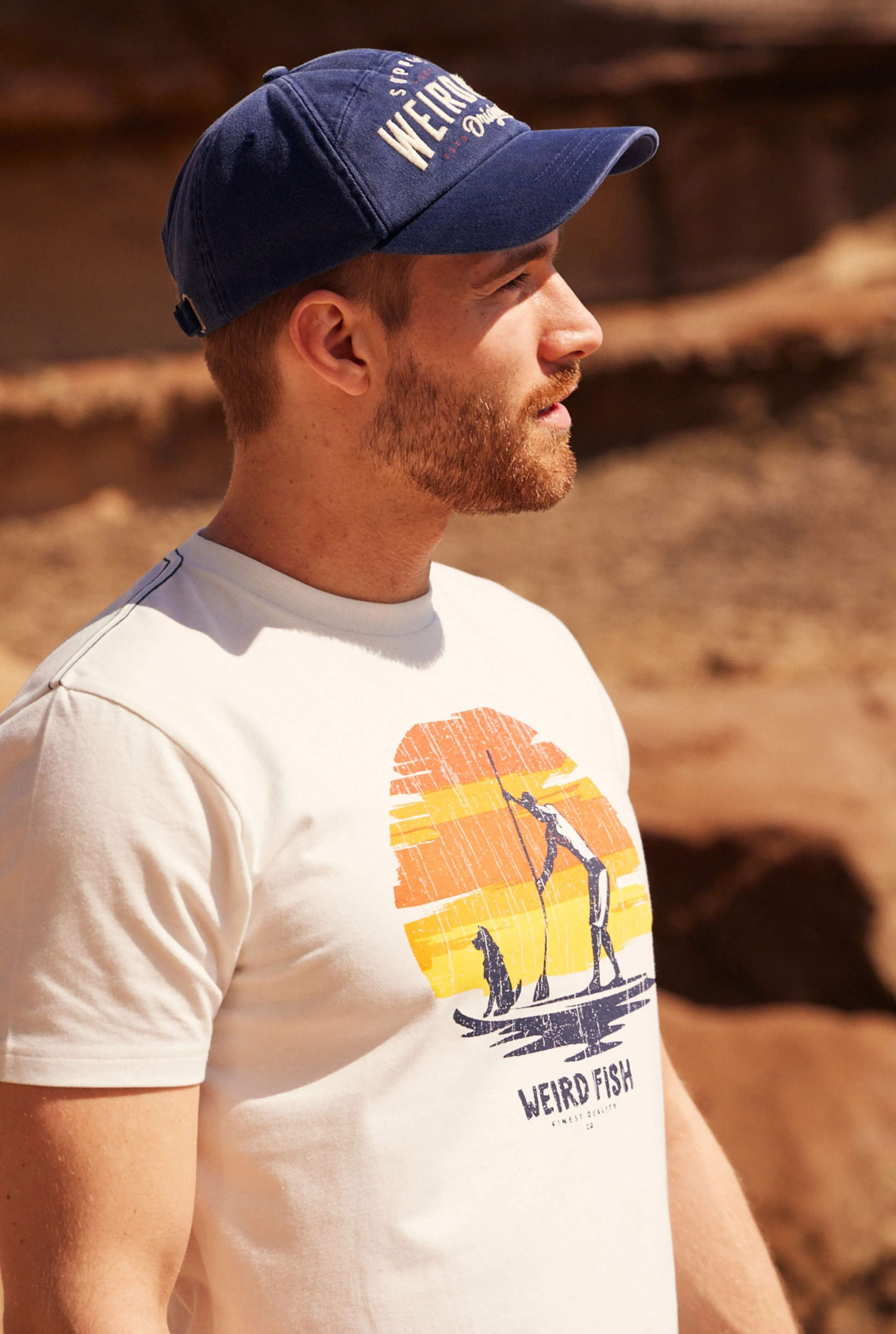 Weird Fish What Sup Eco Graphic Tee- Dusty White