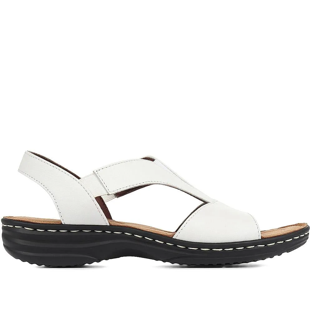 Wide Fit Sling-Back Leather Sandals - KF31001 / 317 808