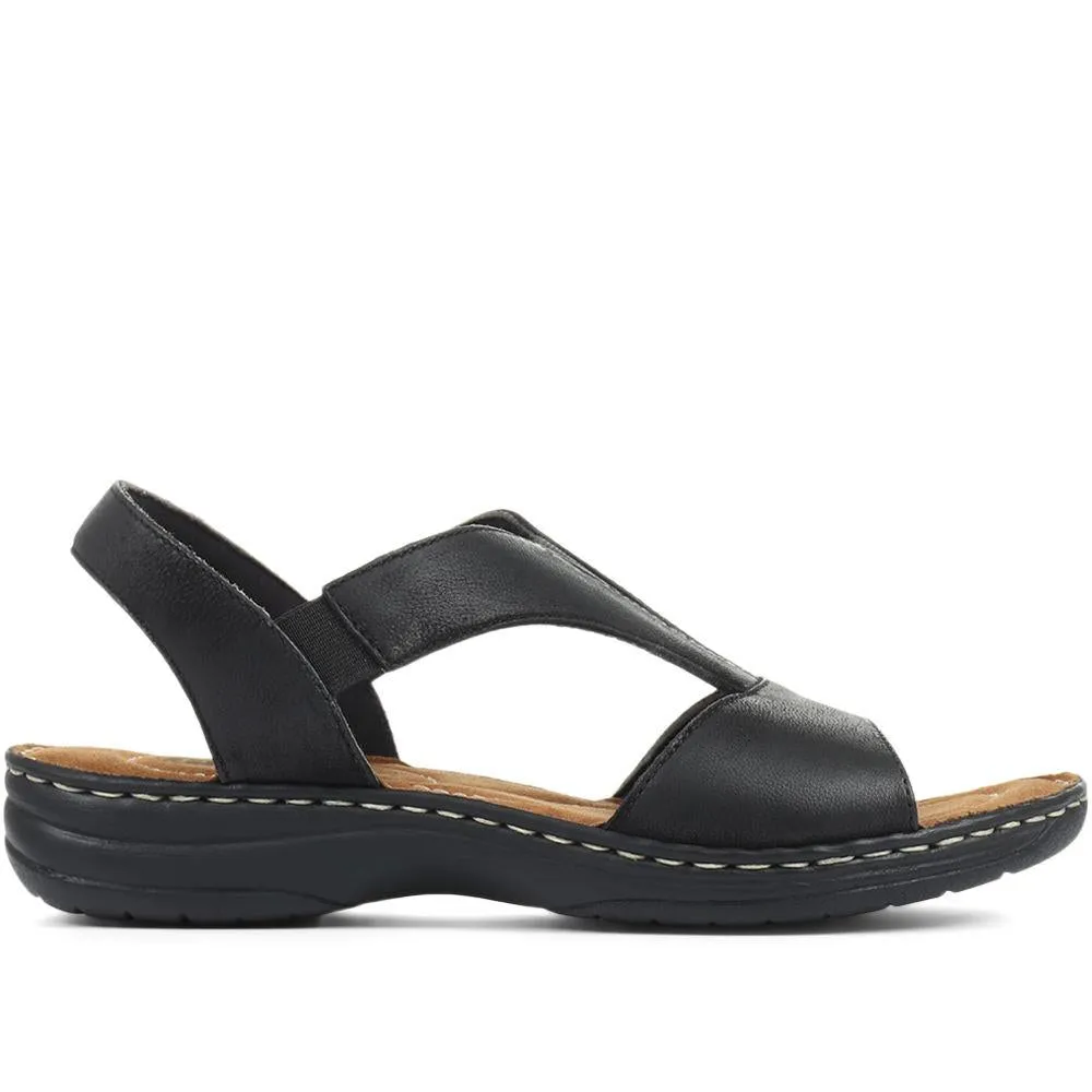 Wide Fit Sling-Back Leather Sandals - KF31001 / 317 808