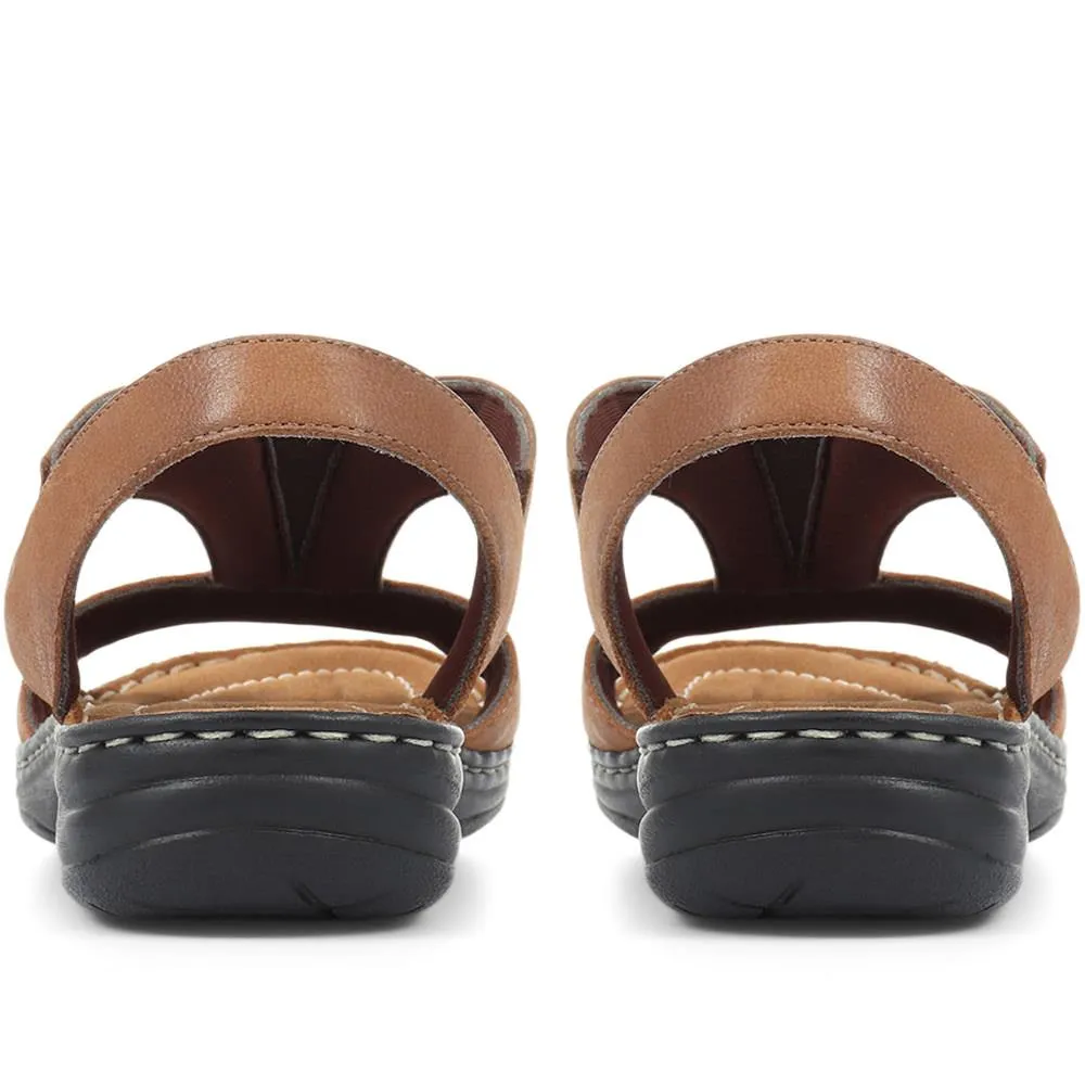 Wide Fit Sling-Back Leather Sandals - KF31001 / 317 808