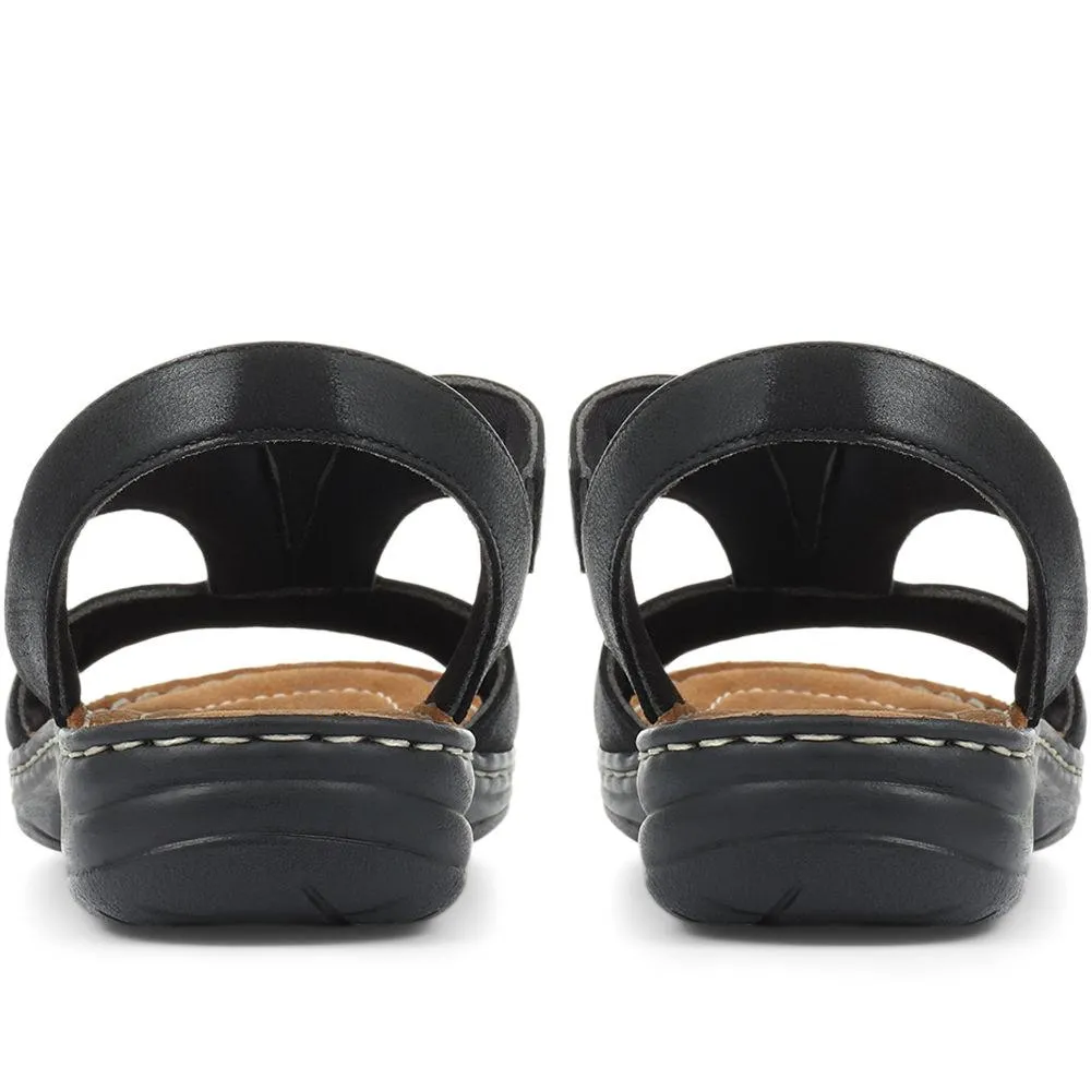 Wide Fit Sling-Back Leather Sandals - KF31001 / 317 808