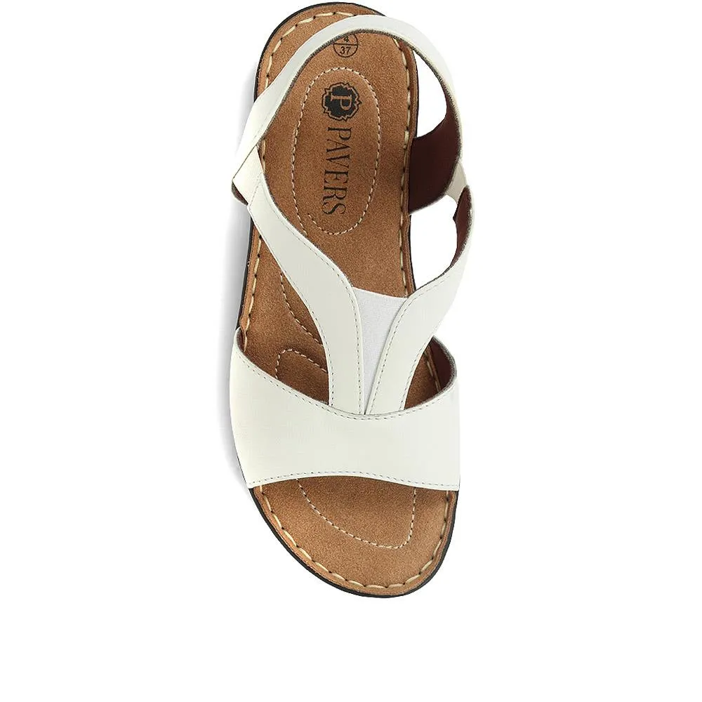 Wide Fit Sling-Back Leather Sandals - KF31001 / 317 808