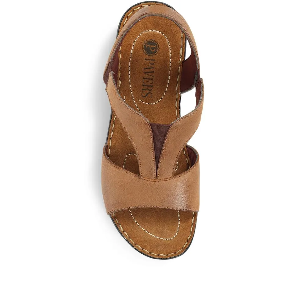 Wide Fit Sling-Back Leather Sandals - KF31001 / 317 808
