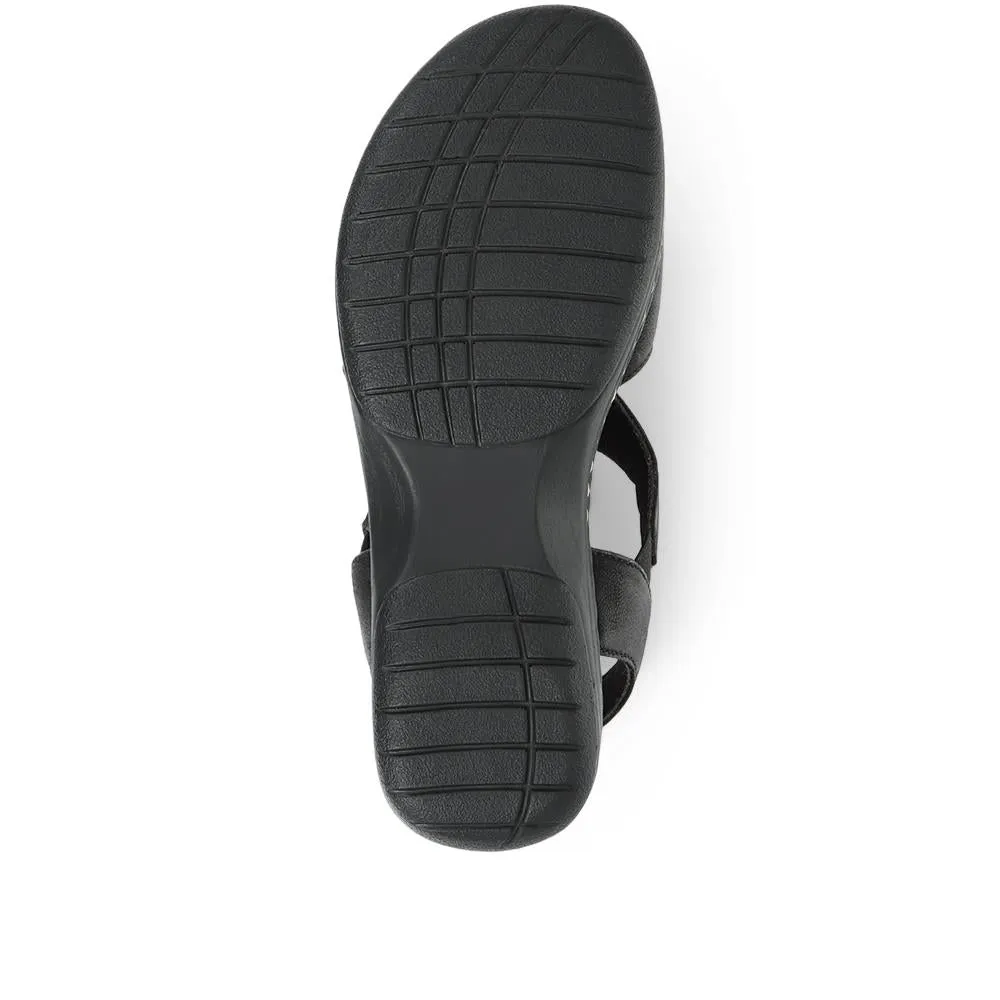 Wide Fit Sling-Back Leather Sandals - KF31001 / 317 808