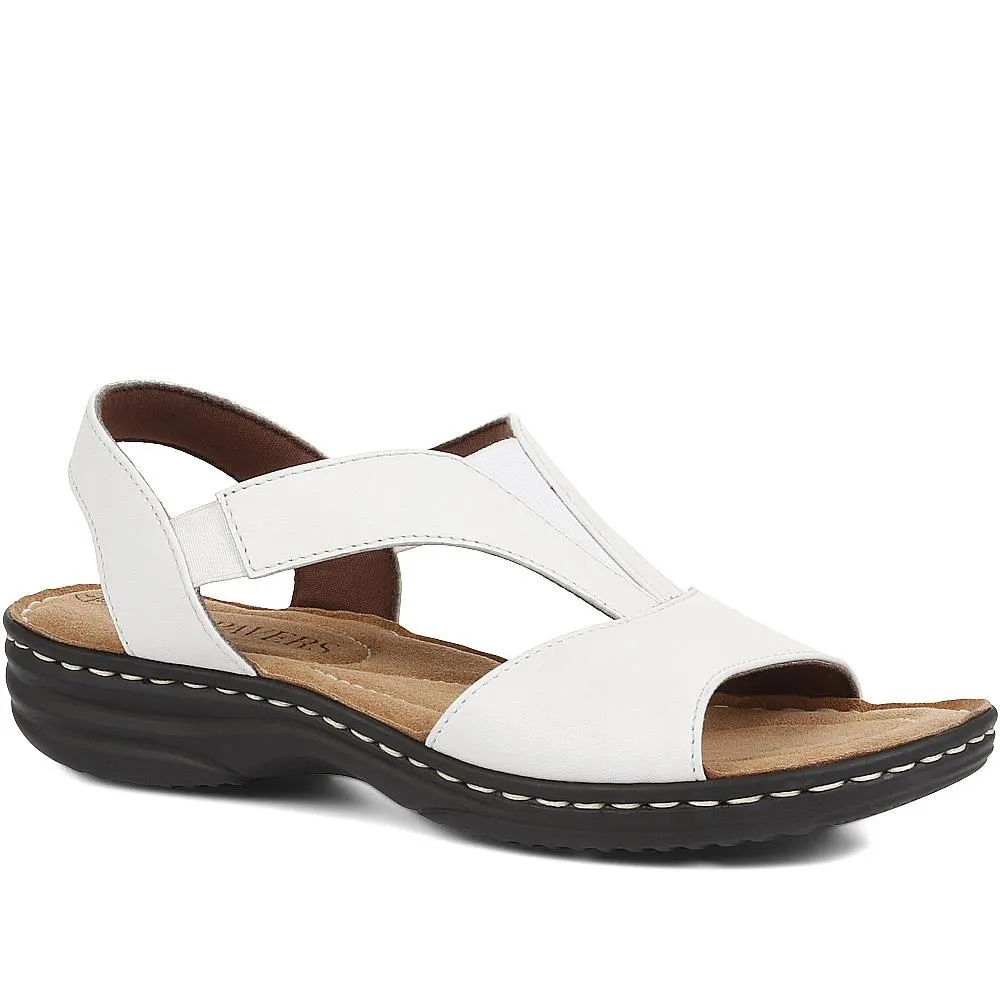 Wide Fit Sling-Back Leather Sandals - KF31001 / 317 808