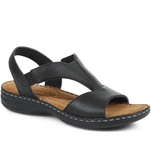 Wide Fit Sling-Back Leather Sandals - KF31001 / 317 808