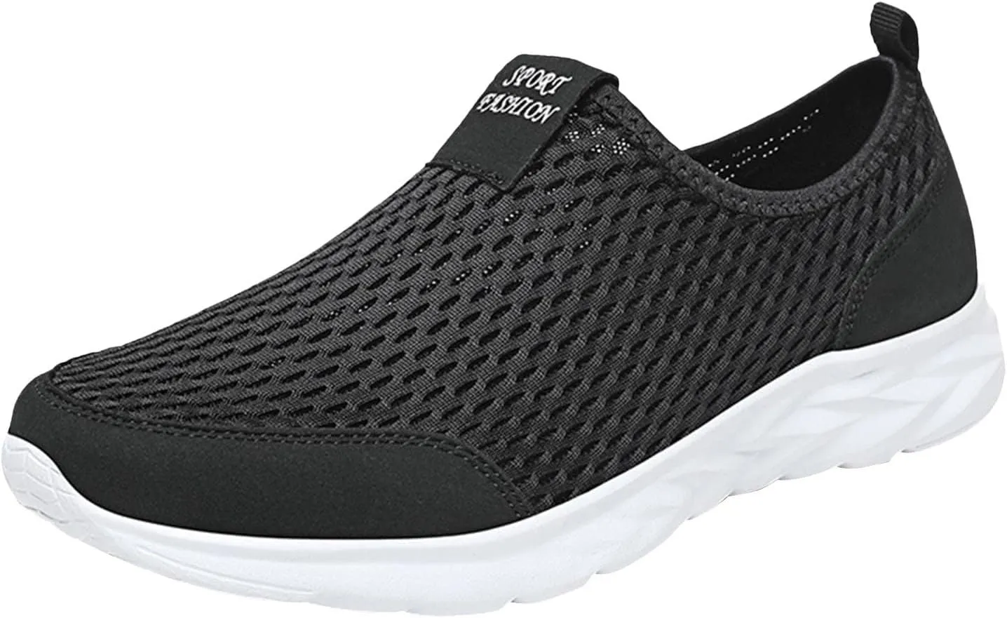 Women Casual Slip On Sneakers Breathable Knit Walking Shoes Lightweight Loafers Non Slip Comfortable Flats
