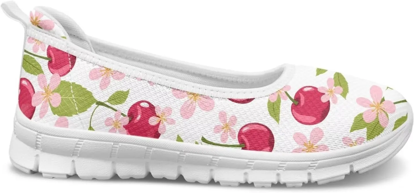 Women's Art Pattern Casual Loafers Slip On Flying Mesh Walking Shoes Comfortable Lightweight Ladies Outdoor Travel Shoes US Size 6-11