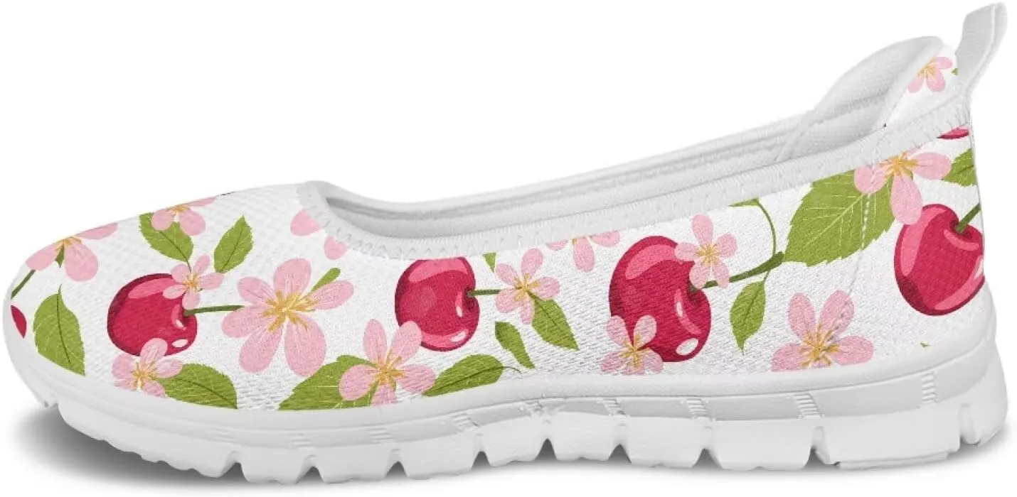 Women's Art Pattern Casual Loafers Slip On Flying Mesh Walking Shoes Comfortable Lightweight Ladies Outdoor Travel Shoes US Size 6-11