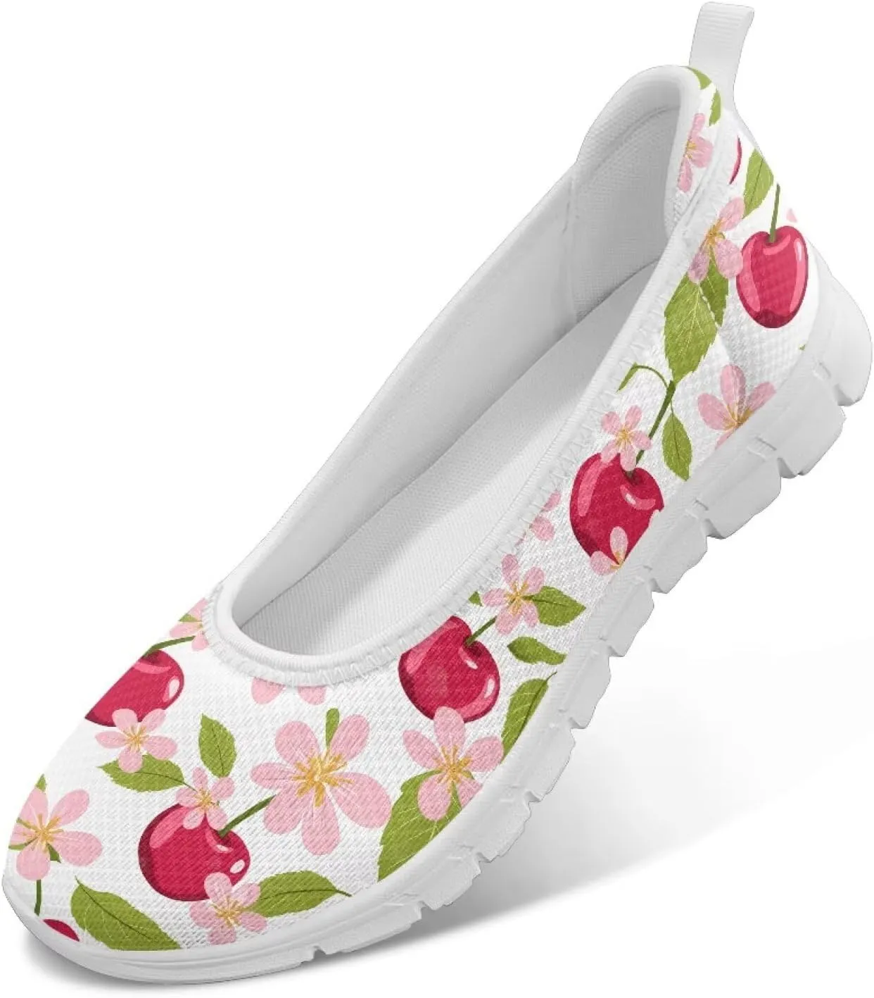Women's Art Pattern Casual Loafers Slip On Flying Mesh Walking Shoes Comfortable Lightweight Ladies Outdoor Travel Shoes US Size 6-11