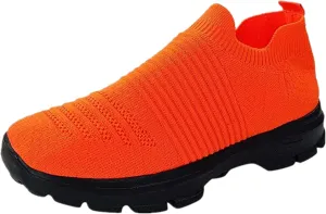 Women's Casual Running Jogging Sneakers, Orange, Size 6-12
