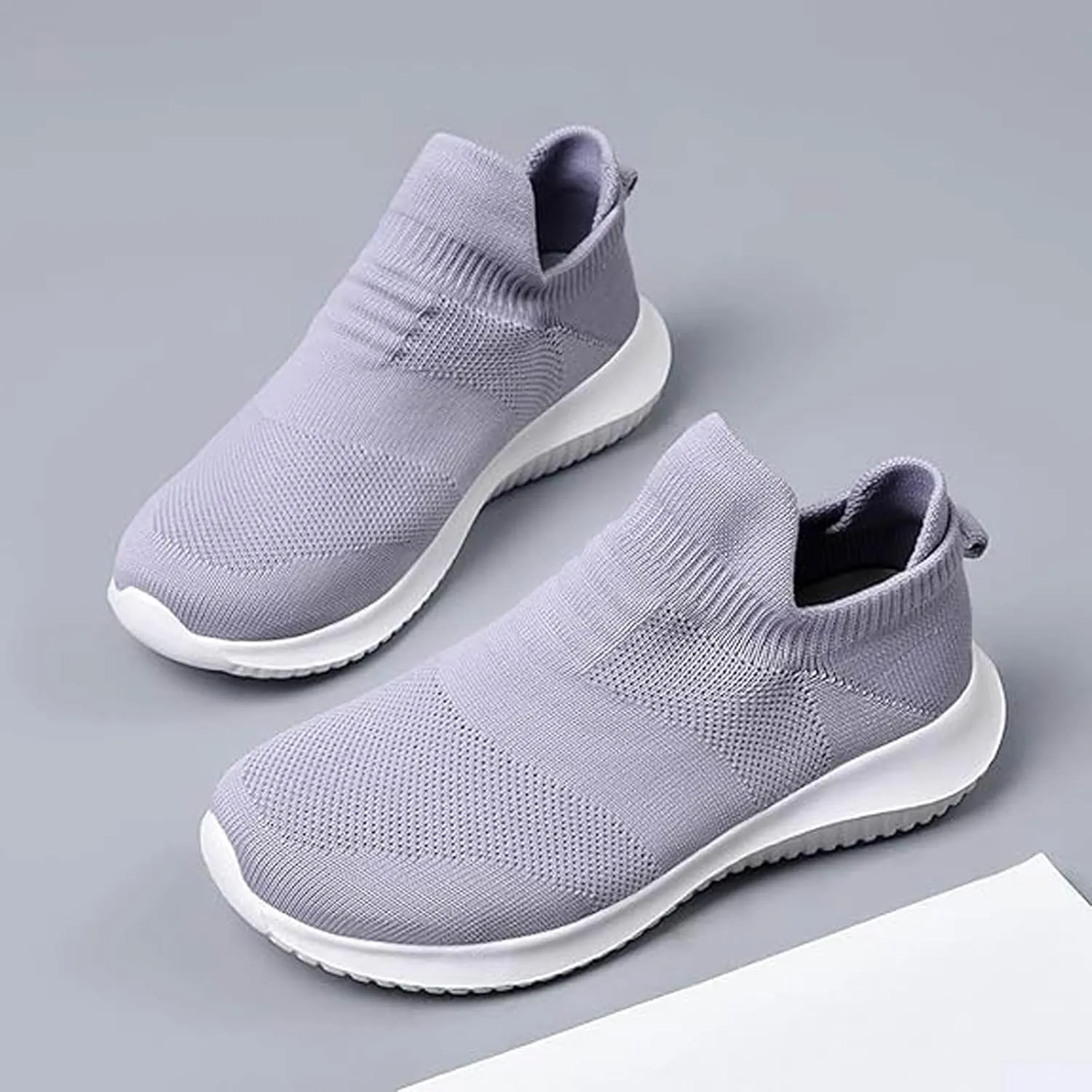 Women's Casual Sneakers Womens Slip On Walking Shoes Non Slip Running Shoes Breathable Workout Shoes Lightweight Sneakers