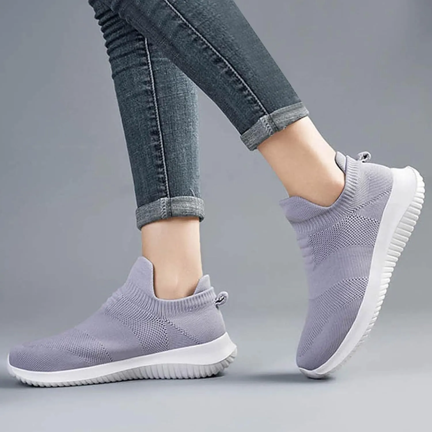 Women's Casual Sneakers Womens Slip On Walking Shoes Non Slip Running Shoes Breathable Workout Shoes Lightweight Sneakers