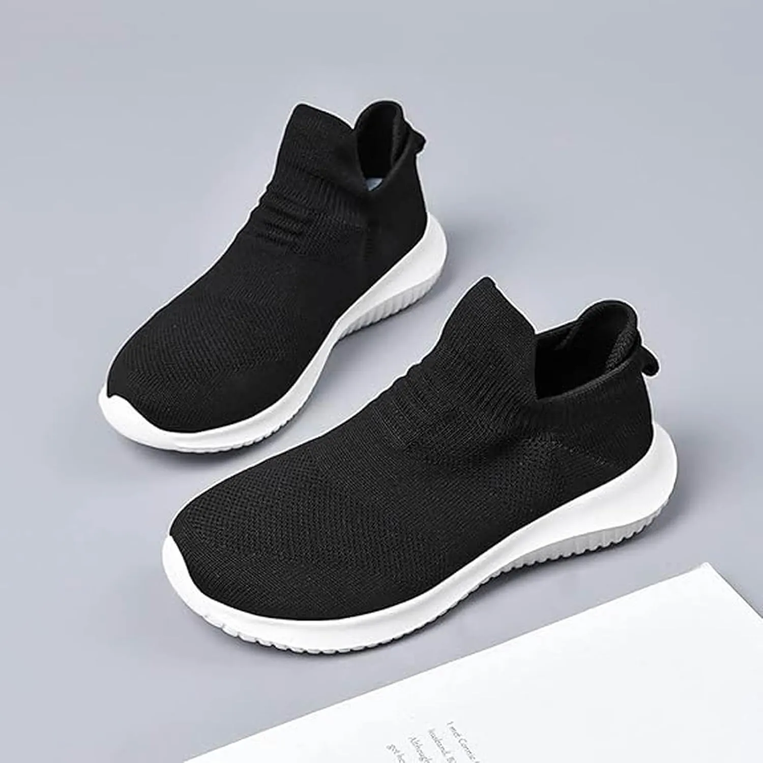 Women's Casual Sneakers Womens Slip On Walking Shoes Non Slip Running Shoes Breathable Workout Shoes Lightweight Sneakers
