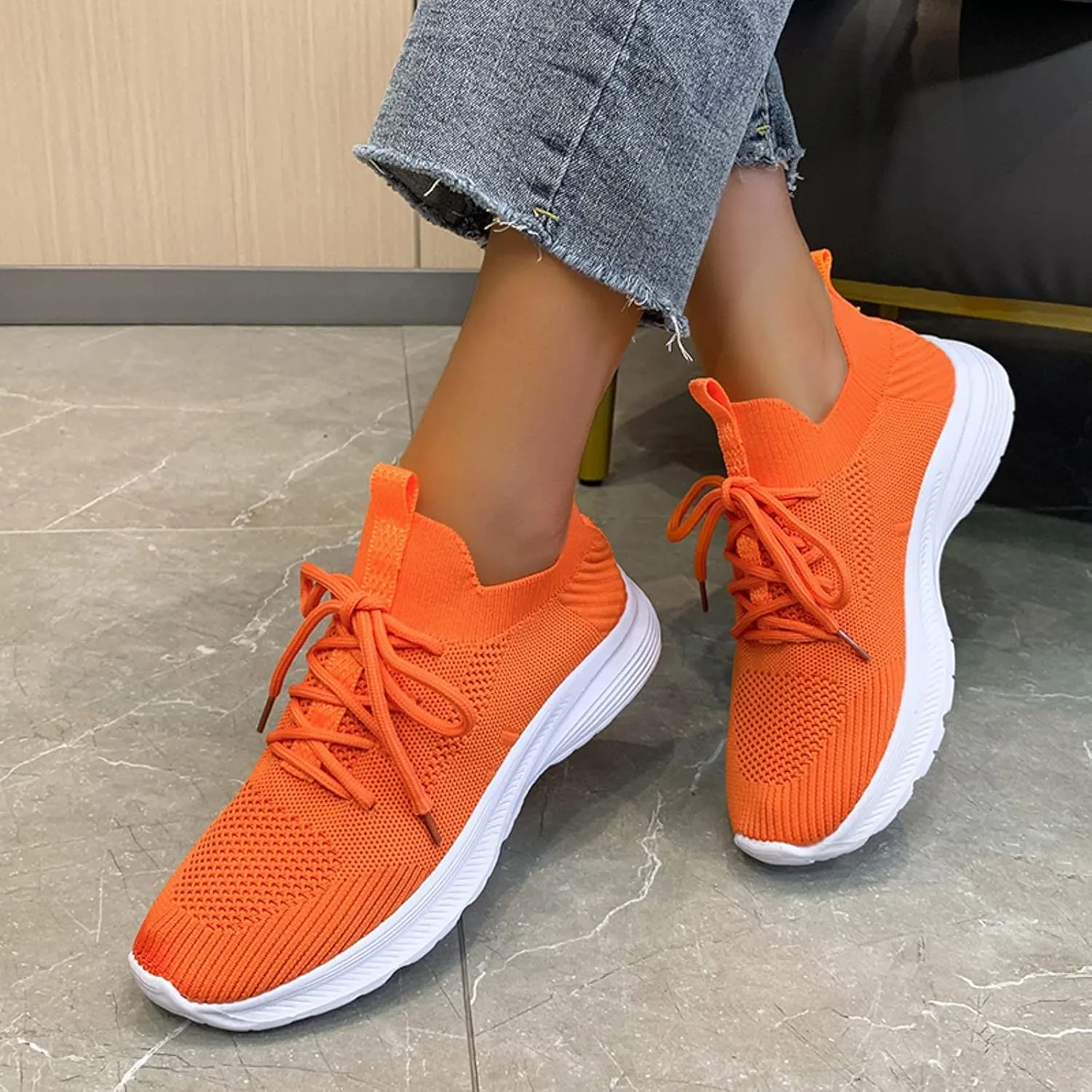 Womens Fashion Walking Running Shoes Lightweight Breathable Mesh Tennis Shoes Non Slip Athletic Workout Gym Sneakers Shoes