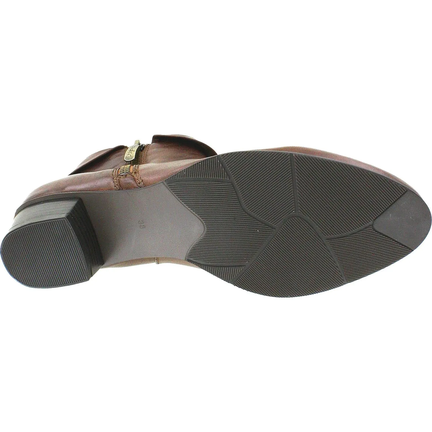 Women's Regarde Le Ciel Stefany-03 Noche Cognac Leather