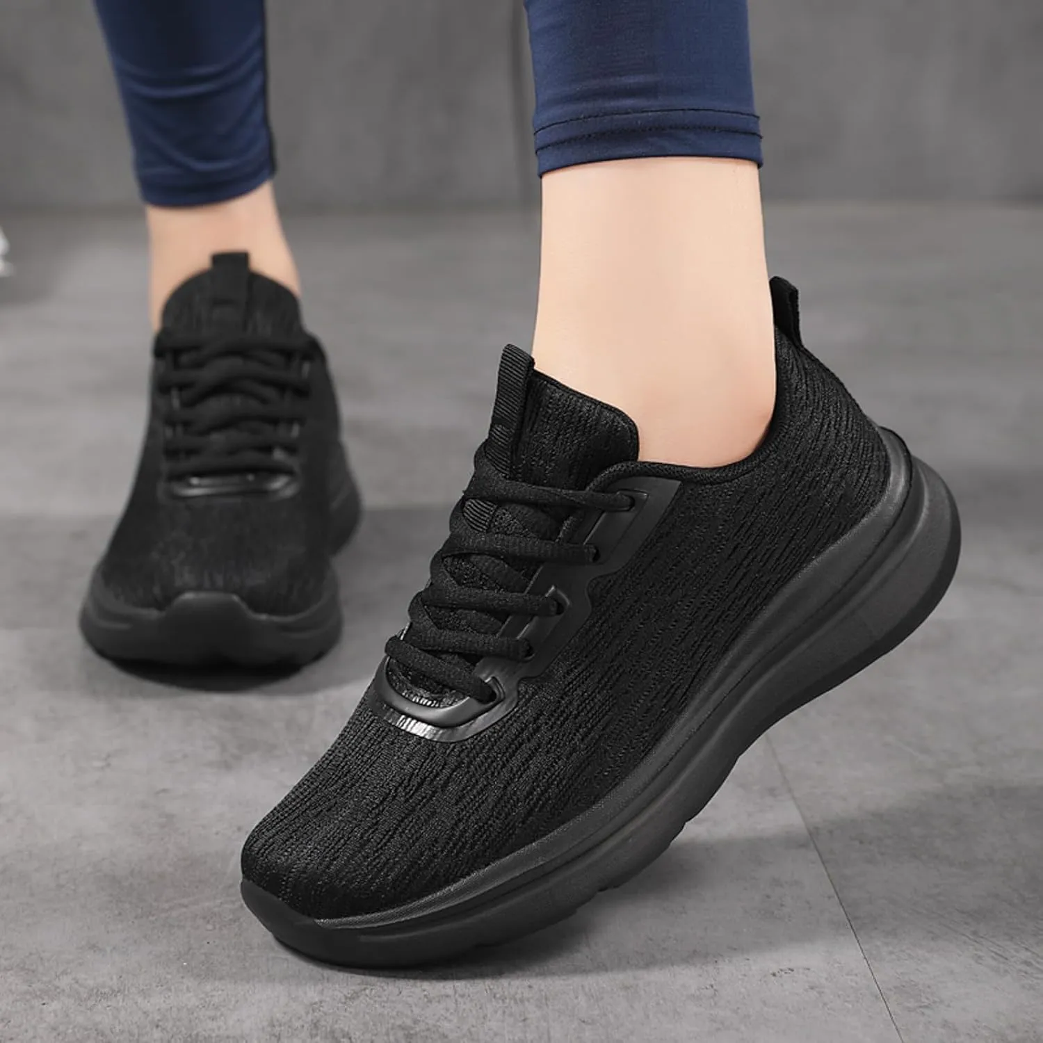 Women's Tennis Shoes Sneakers for Women Casual Breathable Lace Up Walking Shoes Lightweight Non Slip Workout Shoes