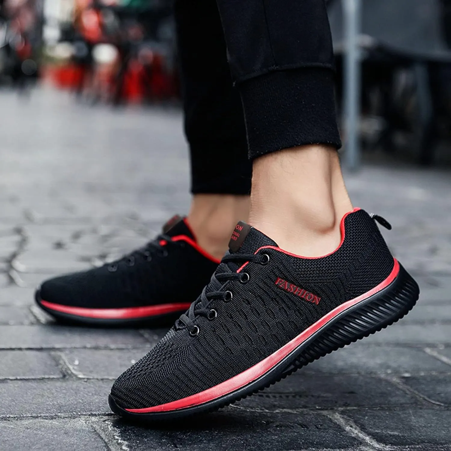 Women's Walking Shoes Mesh Breathable Lightweight Fashion Mens Running Shoes Sports Men's Shoes Casual Waterproof Sneakers Black Tennis Shoe Cross Trainer Shoe